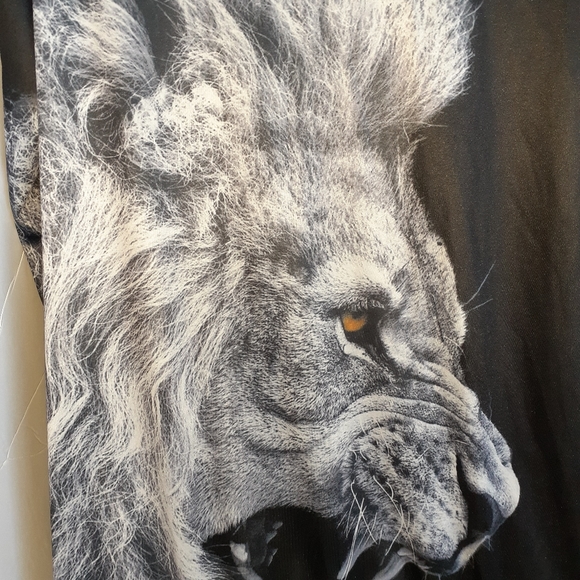 Lion Blue 2XL Men mens Hoodie Hooded Sweatshirt - Picture 5 of 7